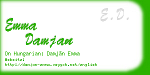 emma damjan business card